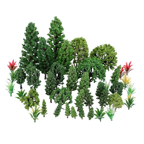 GARIOUANS 40 Stück Teiliges Mini Modellbäume für Dioramen Miniatur Bastelbäume Kleine Landschaftsbäume für Zugmodelle Puppenhaus Deko Micro Landschaft DIY GARIOUANS 40 Stück Teiliges Mini Modellbäume für Dioramen Miniatur Bastelbäume Kleine Landschaftsbäume für Zugmodelle Puppenhaus Deko Micro Landschaft DIY von GARIOUANS