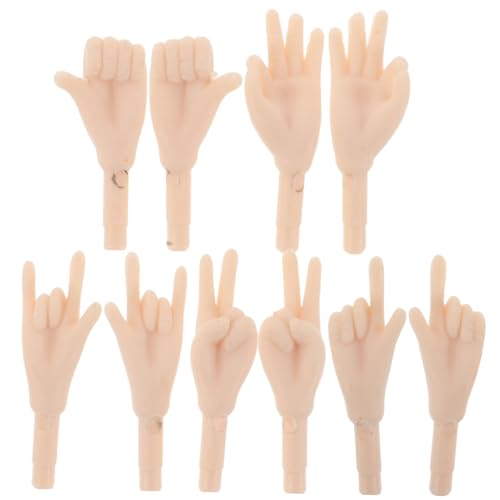 GARIOUANS 5 Paare Mini Puppenhände Weiß Bjd Doll Ersatzteile für Puppenherstellung DIY Zubehör Set Kleine Finger Gefälschte Handteile für Puppen Basteln GARIOUANS 5 Paare Mini Puppenhände Weiß Bjd Doll Ersatzteile für Puppenherstellung DIY Zubehör Set Kleine Finger Gefälschte Handteile für Puppen Basteln von GARIOUANS