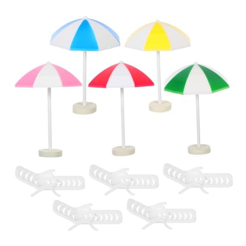 GARIOUANS 5 Sätze Miniatur Stranddekor Teilig mit Miniaturstühlen und Mini Strandsonnenschirmen Realistische Puppenhaus Deko für Sommer Thema Kreative DIY Mikro Landschaftsaccessoires GARIOUANS 5 Sätze Miniatur Stranddekor Teilig mit Miniaturstühlen und Mini Strandsonnenschirmen Realistische Puppenhaus Deko für Sommer Thema Kreative DIY Mikro Landschaftsaccessoires von GARIOUANS