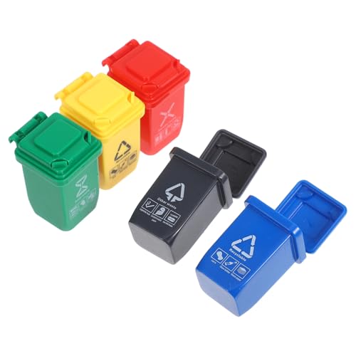 GARIOUANS 5 Stück Miniatur Mülltonnen Kleine Realistische Mini Outdoor Abfalleimer für Puppenhaus Dekoration Tragbar und Detailreich für Miniatur Landschaft und Zimmer GARIOUANS 5 Stück Miniatur Mülltonnen Kleine Realistische Mini Outdoor Abfalleimer für Puppenhaus Dekoration Tragbar und Detailreich für Miniatur Landschaft und Zimmer von GARIOUANS