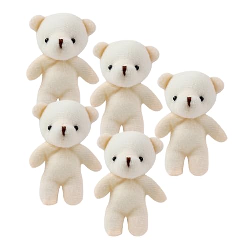GARIOUANS 5 Stück Teiliges Mini bären Anhänger aus Weichem Plüsch Niedliche Kleine Stoffbärchen zum Basteln und Dekorieren Handliche Mini teddybär Puppen für DIY Schlüsselanhänger und GARIOUANS 5 Stück Teiliges Mini bären Anhänger aus Weichem Plüsch Niedliche Kleine Stoffbärchen zum Basteln und Dekorieren Handliche Mini teddybär Puppen für DIY Schlüsselanhänger und von GARIOUANS