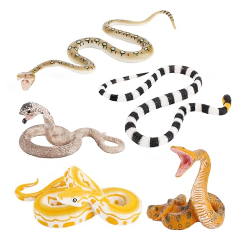GARIOUANS 5 Stück Teiliges Realistisches Schlangenmodell Lebensechte Riesenschlange Boa Korallenschlange Detailreich und Kindgerecht als Halloween Deko Lernspielzeug und Party Mitgebsel GARIOUANS 5 Stück Teiliges Realistisches Schlangenmodell Lebensechte Riesenschlange Boa Korallenschlange Detailreich und Kindgerecht als Halloween Deko Lernspielzeug und Party Mitgebsel von GARIOUANS