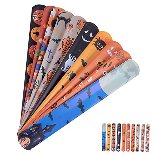 GARIOUANS 50 Stück Teiliges Halloween Slap Bracelet mit Kreativen Motiven Sichere Abgerundete Kanten für Kindergeburtstag Partyspiele und Karneval Bunte Armbänder für Halloween Deko GARIOUANS 50 Stück Teiliges Halloween Slap Bracelet mit Kreativen Motiven Sichere Abgerundete Kanten für Kindergeburtstag Partyspiele und Karneval Bunte Armbänder für Halloween Deko von GARIOUANS