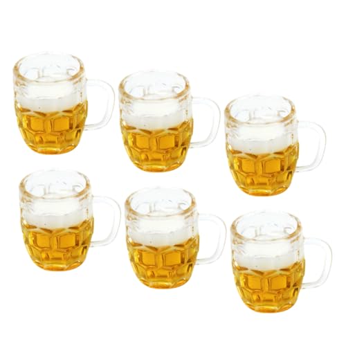 GARIOUANS 6 Stück Mini Bierkrüge aus Resin Teiliges Kleine Bierbecher Modell für Puppenhaus Deko Miniatur Bierglas Ornamente Langlebig und Realistisch für Kreative Szenen und GARIOUANS 6 Stück Mini Bierkrüge aus Resin Teiliges Kleine Bierbecher Modell für Puppenhaus Deko Miniatur Bierglas Ornamente Langlebig und Realistisch für Kreative Szenen und von GARIOUANS