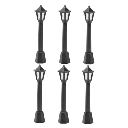 GARIOUANS 6 Stück Miniatur Straßenlaternen Modellbau aus Robustem Hohe Mini Straßenlampen Deko für Gartenbau Basteln und Puppenhäuser GARIOUANS 6 Stück Miniatur Straßenlaternen Modellbau aus Robustem Hohe Mini Straßenlampen Deko für Gartenbau Basteln und Puppenhäuser von GARIOUANS