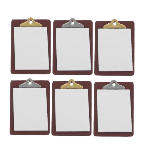 GARIOUANS 6 Stück Miniatur Whiteboard Clipboards Kleine Schreibtafeln für Puppenhaus Realistisches Design Leicht und Tragbar für Jungen Mädchen DIY Zubehör GARIOUANS 6 Stück Miniatur Whiteboard Clipboards Kleine Schreibtafeln für Puppenhaus Realistisches Design Leicht und Tragbar für Jungen Mädchen DIY Zubehör von GARIOUANS
