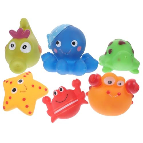 GARIOUANS 6 Stück Teiliges Badewannenspielzeug für Kleinkinder Jahre Schwimmende Meerestiere aus Robustem Material Buntes Wasserspielzeug für Badespaß und Poolzeit GARIOUANS 6 Stück Teiliges Badewannenspielzeug für Kleinkinder Jahre Schwimmende Meerestiere aus Robustem Material Buntes Wasserspielzeug für Badespaß und Poolzeit von GARIOUANS