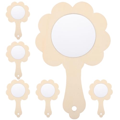GARIOUANS 6 Stück Teiliges DIY Holzspiegel Bastelset für Handlicher Mini Handspiegel zum Bemalen Tragbar und Leicht Fördert Kreativität und Feinmotorik für Mädchen und Familienaktivitäten GARIOUANS 6 Stück Teiliges DIY Holzspiegel Bastelset für Handlicher Mini Handspiegel zum Bemalen Tragbar und Leicht Fördert Kreativität und Feinmotorik für Mädchen und Familienaktivitäten von GARIOUANS