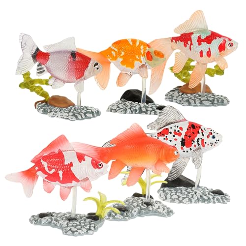 GARIOUANS 6 Stück Teiliges Liebevoller Goldfischfiguren aus Robustem Realistische Kinderfische für Spiel und Aquarium Dekoration Kompakt Leicht und Kindgerecht für Zuhause und Geschenk GARIOUANS 6 Stück Teiliges Liebevoller Goldfischfiguren aus Robustem Realistische Kinderfische für Spiel und Aquarium Dekoration Kompakt Leicht und Kindgerecht für Zuhause und Geschenk von GARIOUANS