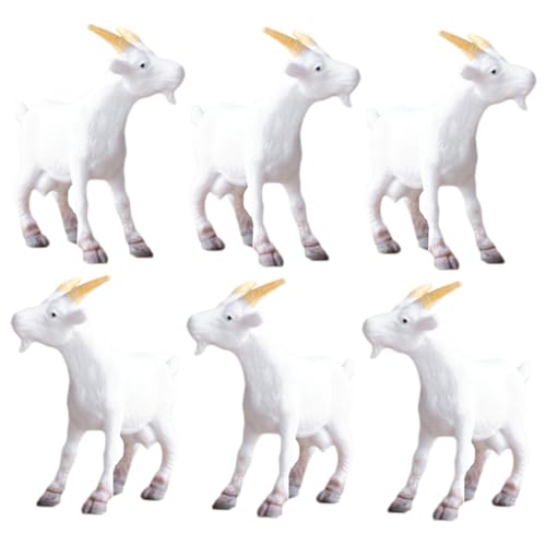 GARIOUANS 6 Stück Teiliges Mini Ziegen Deko aus PVC Realistische Kleine Ziegenfiguren für Wohnbereich Desktop Terrarium DIY Mikro Landschaft und Innenraumdekoration GARIOUANS 6 Stück Teiliges Mini Ziegen Deko aus PVC Realistische Kleine Ziegenfiguren für Wohnbereich Desktop Terrarium DIY Mikro Landschaft und Innenraumdekoration von GARIOUANS