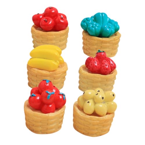 GARIOUANS 6 Stück Teiliges Miniatur Obstkorb aus Resin Detailgetreue Mini Gemüse Dekoration für Puppenhaus Kleine Niedliche Körbe als DIY Zubehör Leichte Miniaturmodelle für Haus und Büro GARIOUANS 6 Stück Teiliges Miniatur Obstkorb aus Resin Detailgetreue Mini Gemüse Dekoration für Puppenhaus Kleine Niedliche Körbe als DIY Zubehör Leichte Miniaturmodelle für Haus und Büro von GARIOUANS