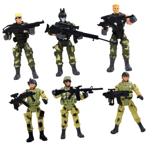 GARIOUANS 6 Stück Teiliges Special Forces aus Kunststoff Abnehmbare Gelenkpuppe für Interaktives Eltern Junge Mädchen Spiel Robustes Armee Modellspielzeug für Jungen und Mädchen Fördert GARIOUANS 6 Stück Teiliges Special Forces aus Kunststoff Abnehmbare Gelenkpuppe für Interaktives Eltern Junge Mädchen Spiel Robustes Armee Modellspielzeug für Jungen und Mädchen Fördert von GARIOUANS
