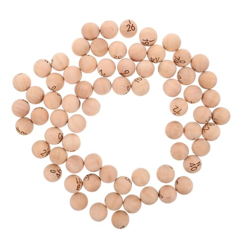 GARIOUANS 75 Stück Teiliges Set Holz Bingo Bälle mit Klarer Nummerngravur Leichte Tragbare Spielzubehör für Raffles Familienfeiern und Teamförderung Fördert Interaktion und Unterhaltung GARIOUANS 75 Stück Teiliges Set Holz Bingo Bälle mit Klarer Nummerngravur Leichte Tragbare Spielzubehör für Raffles Familienfeiern und Teamförderung Fördert Interaktion und Unterhaltung von GARIOUANS