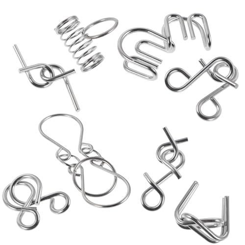 GARIOUANS 8 Stück Teiliges Metall Geduldsspiel für Senioren Intellektuelle Gehirntrainer Sensorisches Denkspielzeug zur Demenzprävention Fördert Konzentration und Feinmotorik im Alltag GARIOUANS 8 Stück Teiliges Metall Geduldsspiel für Senioren Intellektuelle Gehirntrainer Sensorisches Denkspielzeug zur Demenzprävention Fördert Konzentration und Feinmotorik im Alltag von GARIOUANS