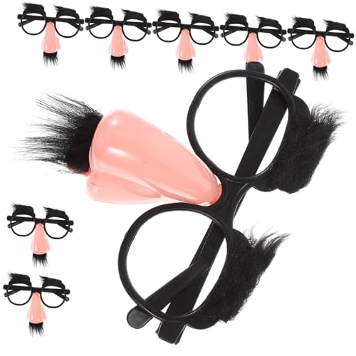 GARIOUANS 8 Stück Teiliges Party mit Lustigen Brillen und Großer Nase Witzige Cosplay Accessoires für Erwachsene als Foto Requisiten bei Halloween Karneval und Themenpartys GARIOUANS 8 Stück Teiliges Party mit Lustigen Brillen und Großer Nase Witzige Cosplay Accessoires für Erwachsene als Foto Requisiten bei Halloween Karneval und Themenpartys von GARIOUANS