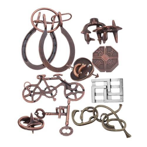 GARIOUANS 9 Stück Teiliges Luban Lock Metallpuzzle Intelligentes Denkspiel für Erwachsene Stressabbauendes Geduldsspiel Fördert Logisches Denken und Problemlösungskompetenz Langlebiges GARIOUANS 9 Stück Teiliges Luban Lock Metallpuzzle Intelligentes Denkspiel für Erwachsene Stressabbauendes Geduldsspiel Fördert Logisches Denken und Problemlösungskompetenz Langlebiges von GARIOUANS