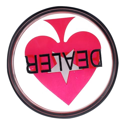 GARIOUANS Acryl Poker Dealer Button Doppelseitig Langlebig Glatte Kanten Spielmarke für Poker Spiele Token Zubehör GARIOUANS Acryl Poker Dealer Button Doppelseitig Langlebig Glatte Kanten Spielmarke für Poker Spiele Token Zubehör von GARIOUANS