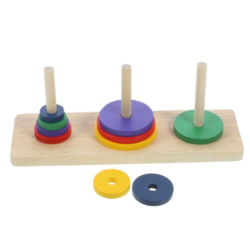 GARIOUANS Buntes Intellektuelles Holzpuzzle Turm von Hanoi Denkspiel für Erwachsene und Kreatives DIY Vorstellungskraft und Geistiger Entwicklung Sicher und Langlebig GARIOUANS Buntes Intellektuelles Holzpuzzle Turm von Hanoi Denkspiel für Erwachsene und Kreatives DIY Vorstellungskraft und Geistiger Entwicklung Sicher und Langlebig von GARIOUANS