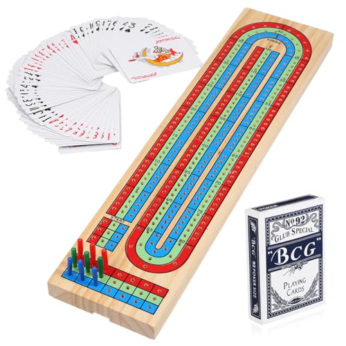 GARIOUANS Cribbage Brettspiel aus Holz mit Spielkarten und Farbigen Steckern Traditionelles Tischspiel für Erwachsene Kompakt und Tragbar für Reise und Gesellschaftsspiele GARIOUANS Cribbage Brettspiel aus Holz mit Spielkarten und Farbigen Steckern Traditionelles Tischspiel für Erwachsene Kompakt und Tragbar für Reise und Gesellschaftsspiele von GARIOUANS