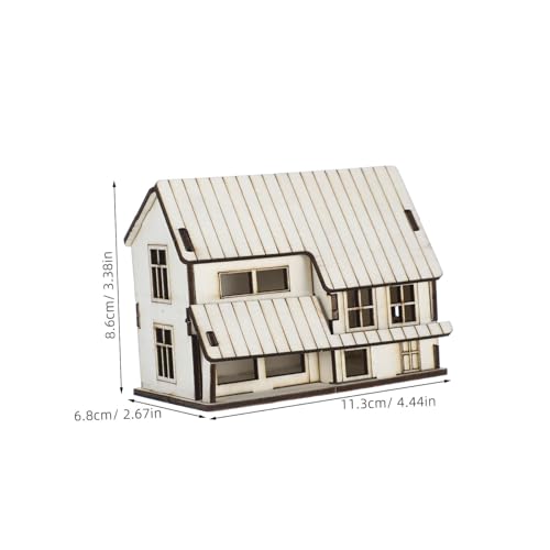 GARIOUANS DIY Miniatur Holzhaus Modell Bausatz Beige Holz Dorffigur für Weihnachtsdekoration Unfertiges Miniaturhaus zum Bemalen und Zusammenbauen Holzhaus Modell für Sandkasten und Mikro GARIOUANS DIY Miniatur Holzhaus Modell Bausatz Beige Holz Dorffigur für Weihnachtsdekoration Unfertiges Miniaturhaus zum Bemalen und Zusammenbauen Holzhaus Modell für Sandkasten und Mikro von GARIOUANS