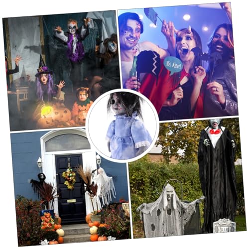 GARIOUANS Halloween Sprachaktivierte Gruselpuppe mit Leuchtaugen und Laufbewegung Gruselige Deko für Halloween Party und Spukhaus Batteriefrei mit Schaurigem Sound und Verwitterter Kleidung GARIOUANS Halloween Sprachaktivierte Gruselpuppe mit Leuchtaugen und Laufbewegung Gruselige Deko für Halloween Party und Spukhaus Batteriefrei mit Schaurigem Sound und Verwitterter Kleidung von GARIOUANS
