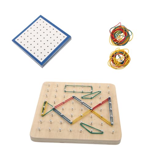 GARIOUANS Holz Geoboard Nagelbrett Lernspielzeug Mathematik Lernwerkzeug Montessori Kreatives Sensorisches Aktivitätsbrett für Frühkindliche GARIOUANS Holz Geoboard Nagelbrett Lernspielzeug Mathematik Lernwerkzeug Montessori Kreatives Sensorisches Aktivitätsbrett für Frühkindliche von GARIOUANS