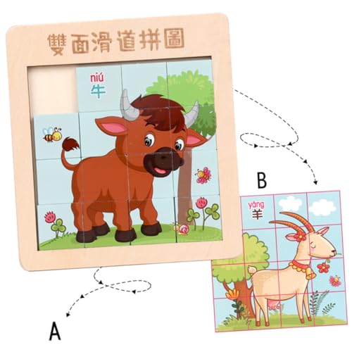 GARIOUANS Holzpuzzle Für Junge Mädchen Als Lernspielzeug Finger-schiebepuzzle Aus Holz Geeignet Als Geschenk Für Jungen Und Mädchen GARIOUANS Holzpuzzle Für Junge Mädchen Als Lernspielzeug Finger-schiebepuzzle Aus Holz Geeignet Als Geschenk Für Jungen Und Mädchen von GARIOUANS