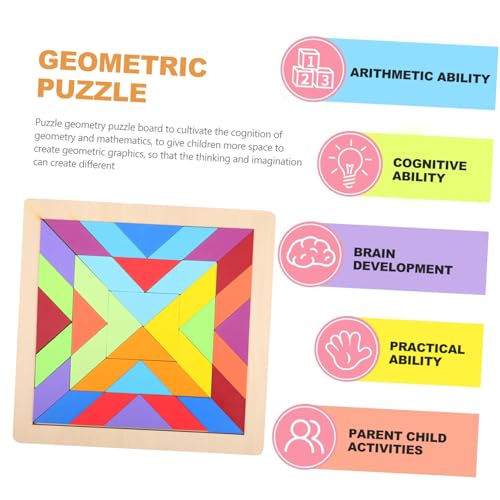 GARIOUANS Holzbausteine Puzzle Buntes Lernspielzeug für Jungen und Mädchen Pädagogisches Steckspiel mit Geometrischen Formen Farben Formenerkennung Langlebiges Holzmaterial GARIOUANS Holzbausteine Puzzle Buntes Lernspielzeug für Jungen und Mädchen Pädagogisches Steckspiel mit Geometrischen Formen Farben Formenerkennung Langlebiges Holzmaterial von GARIOUANS