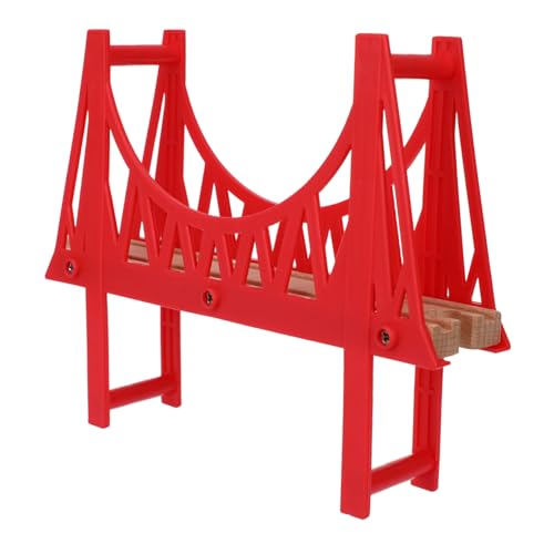 GARIOUANS Holzeisenbahn Zubehör Doppelstock Brücke aus Holz Abnehmbar Langlebig Sicher Ideal für Zuhause Schule GARIOUANS Holzeisenbahn Zubehör Doppelstock Brücke aus Holz Abnehmbar Langlebig Sicher Ideal für Zuhause Schule von GARIOUANS