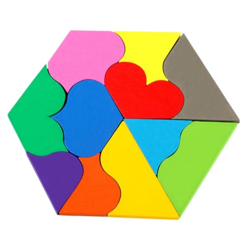 GARIOUANS Holzpuzzle Herzform Teilig Bunt Geometrisch Lernspielzeug für Kreativität Geduld und Eltern Junge Mädchen Interaktivspiel GARIOUANS Holzpuzzle Herzform Teilig Bunt Geometrisch Lernspielzeug für Kreativität Geduld und Eltern Junge Mädchen Interaktivspiel von GARIOUANS