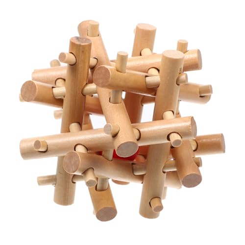 GARIOUANS Holzpuzzle für Intelligenzspielzeug mit Kugel im Käfig aus Sicherem Holz Lernspielzeug zur Kognitiver Fähigkeiten Familienfreundliches Knobelspiel für Altersgruppen GARIOUANS Holzpuzzle für Intelligenzspielzeug mit Kugel im Käfig aus Sicherem Holz Lernspielzeug zur Kognitiver Fähigkeiten Familienfreundliches Knobelspiel für Altersgruppen von GARIOUANS