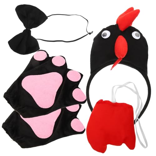 GARIOUANS Huhn Kostüm Set mit Stirnband Schleife Handschuhe Ostern Party Accessoires für Jungen und Mädchen Niedliches Tierkostüm für Fasching und Geburtstag GARIOUANS Huhn Kostüm Set mit Stirnband Schleife Handschuhe Ostern Party Accessoires für Jungen und Mädchen Niedliches Tierkostüm für Fasching und Geburtstag von GARIOUANS