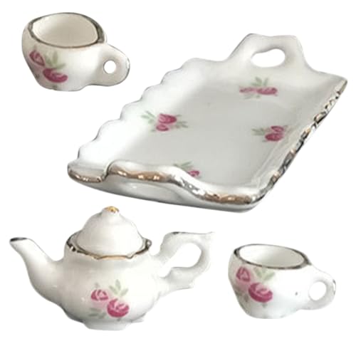 GARIOUANS Keramik Teeservice für Realistisches Langlebiges Puppengeschirr Leichtes Mini geschirrset Zubehör für Spielküche und Miniaturhausdekoration GARIOUANS Keramik Teeservice für Realistisches Langlebiges Puppengeschirr Leichtes Mini geschirrset Zubehör für Spielküche und Miniaturhausdekoration von GARIOUANS