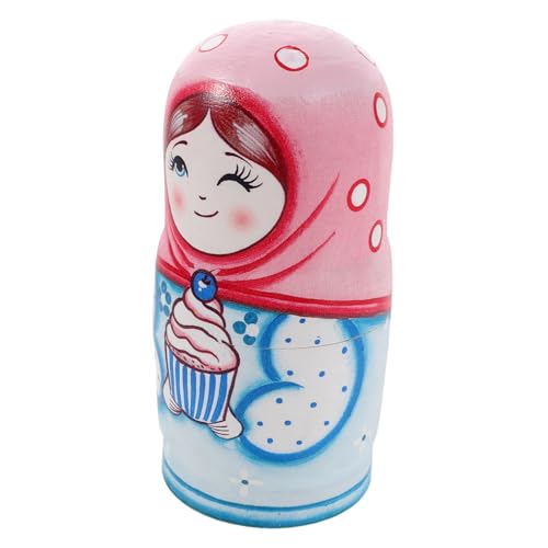 GARIOUANS Lagiges Russisches Nesting Dolls Set aus Holz Handbemalt Traditionelle Puppen Pädagogisches Stapelspielzeug Kompakt Leicht für Reisegebrauch GARIOUANS Lagiges Russisches Nesting Dolls Set aus Holz Handbemalt Traditionelle Puppen Pädagogisches Stapelspielzeug Kompakt Leicht für Reisegebrauch von GARIOUANS