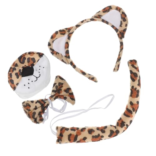 GARIOUANS Leoparden Kostüm Set Tiger Stirnband mit Ohren Nasen Fliegen accessoires Weiches Material Bequemes für Halloween Fasching Party und Rollenspiele GARIOUANS Leoparden Kostüm Set Tiger Stirnband mit Ohren Nasen Fliegen accessoires Weiches Material Bequemes für Halloween Fasching Party und Rollenspiele von GARIOUANS