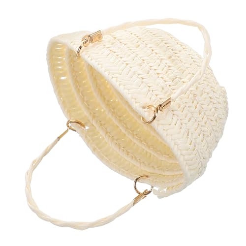 GARIOUANS Miniatur Handtasche aus Handgewebtem Stroh Naturgetreuer Kleiner Picknickkorb Handgefertigt für Puppenhaus Dekoration und Aufbewahrung Weiße Mini Tasche für Puppen GARIOUANS Miniatur Handtasche aus Handgewebtem Stroh Naturgetreuer Kleiner Picknickkorb Handgefertigt für Puppenhaus Dekoration und Aufbewahrung Weiße Mini Tasche für Puppen von GARIOUANS