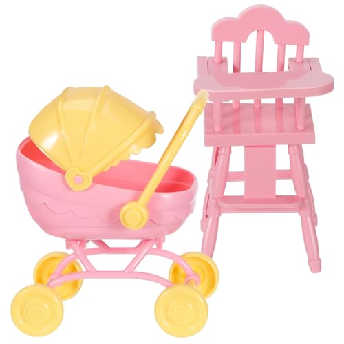 GARIOUANS Miniatur Puppenwagen mit Hochstuhl Leichter Abs Puppenkinderwagen mit Vielseitiges Schiebespielzeug für Kleinkinder Fördert Motorische Fähigkeiten und Puppenzubehör GARIOUANS Miniatur Puppenwagen mit Hochstuhl Leichter Abs Puppenkinderwagen mit Vielseitiges Schiebespielzeug für Kleinkinder Fördert Motorische Fähigkeiten und Puppenzubehör von GARIOUANS