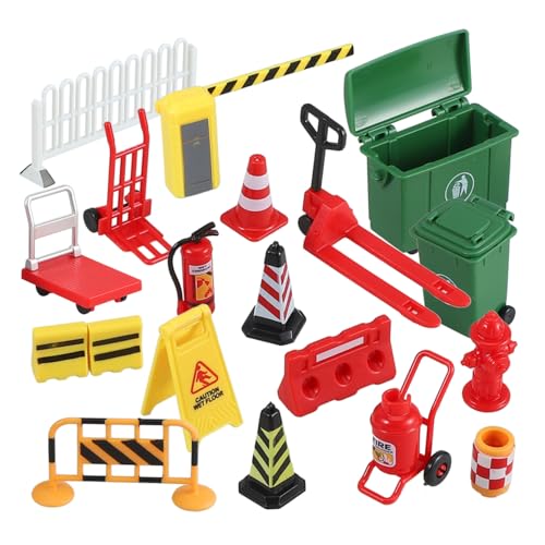 GARIOUANS Miniatur Verkehrsabsperrung Realistische Straßenverkehrsschilder für Sandkastensimulation Lernspielzeug und Partydeko für Klassenzimmer GARIOUANS Miniatur Verkehrsabsperrung Realistische Straßenverkehrsschilder für Sandkastensimulation Lernspielzeug und Partydeko für Klassenzimmer von GARIOUANS