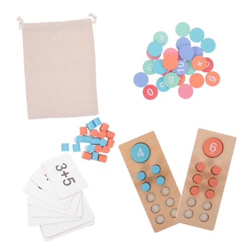 GARIOUANS Montessori Mathematik Lernspielzeug Holz Zählrahmen mit Bunten Perlen Stabiles Rechenspiel für Addition Subtraktion Tragbares Vorschul Lernmittel für Homeschooling und GARIOUANS Montessori Mathematik Lernspielzeug Holz Zählrahmen mit Bunten Perlen Stabiles Rechenspiel für Addition Subtraktion Tragbares Vorschul Lernmittel für Homeschooling und von GARIOUANS