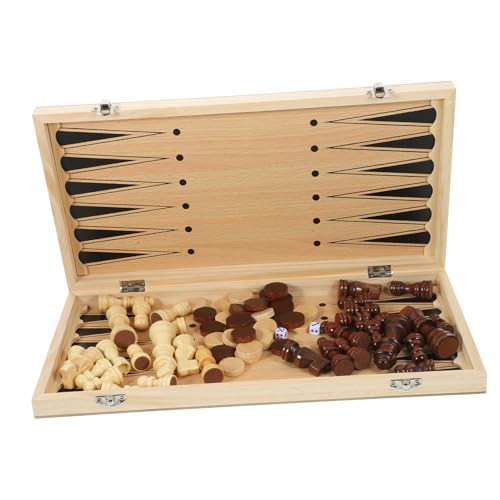 GARIOUANS Multifunktionales Holz Schachspiel Faltbares Reise Schachbrett Glatte Oberfläche Leichte Tragbarkeit Geeignet für Familie Freunde Junge Mädchen und Erwachsene GARIOUANS Multifunktionales Holz Schachspiel Faltbares Reise Schachbrett Glatte Oberfläche Leichte Tragbarkeit Geeignet für Familie Freunde Junge Mädchen und Erwachsene von GARIOUANS