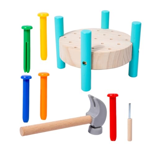 GARIOUANS Pounding Platform Hammer Toy Kinderwerkbank Holzspielzeug Lernspielzeug Ab Monate Farbige Nägel Motorikförderung Handkrafttraining Montessori für Junge Mädchen und Kleinkinder GARIOUANS Pounding Platform Hammer Toy Kinderwerkbank Holzspielzeug Lernspielzeug Ab Monate Farbige Nägel Motorikförderung Handkrafttraining Montessori für Junge Mädchen und Kleinkinder von GARIOUANS
