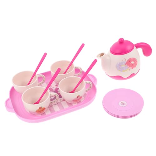 GARIOUANS Tee-Set mit Kanne Tablett Tassen und Untertassen für Mädchen Kreative Rollenspiele Leicht zu Reinigen Robust und Farbenfroh für Indoor Outdoor Spiel GARIOUANS Tee-Set mit Kanne Tablett Tassen und Untertassen für Mädchen Kreative Rollenspiele Leicht zu Reinigen Robust und Farbenfroh für Indoor Outdoor Spiel von GARIOUANS