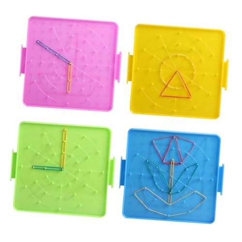 GARIOUANS Teiliges Nagelbrett Für Geometrieunterricht Doppelseitiges Lehrmittel Aus Hochwertigem Plastik Mathe Lernspielzeug Mit Gummibändern Für Grundschule Kreative Formen GARIOUANS Teiliges Nagelbrett Für Geometrieunterricht Doppelseitiges Lehrmittel Aus Hochwertigem Plastik Mathe Lernspielzeug Mit Gummibändern Für Grundschule Kreative Formen von GARIOUANS