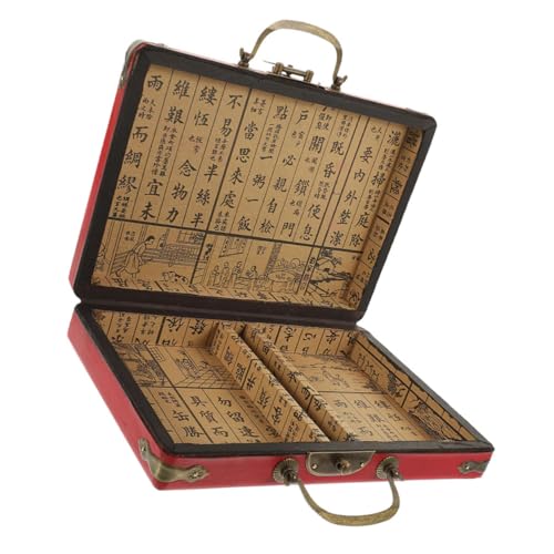 GARIOUANS Tragbare Mahjong Aufbewahrungsbox aus Holz mit Deckel und Griff Stabile Lidded Storage Box für Mahjong und Kleinteile Leicht und Robust für Outdoor und Reisen GARIOUANS Tragbare Mahjong Aufbewahrungsbox aus Holz mit Deckel und Griff Stabile Lidded Storage Box für Mahjong und Kleinteile Leicht und Robust für Outdoor und Reisen von GARIOUANS