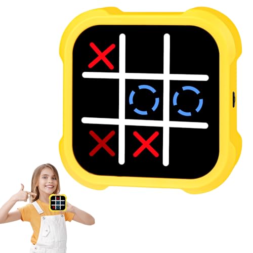 Elektronisches Tic Tac Toe-Spiel: Elektronisches Puzzle, tragbare Handheld-Spiele, 3-in-1-Tic-Tac-Toe-Bolzenspiel, Reise-Tic-Tac-Toe-Spielzeug für pädagogisches Gedächtniswachstum, unendliche von GARMEE