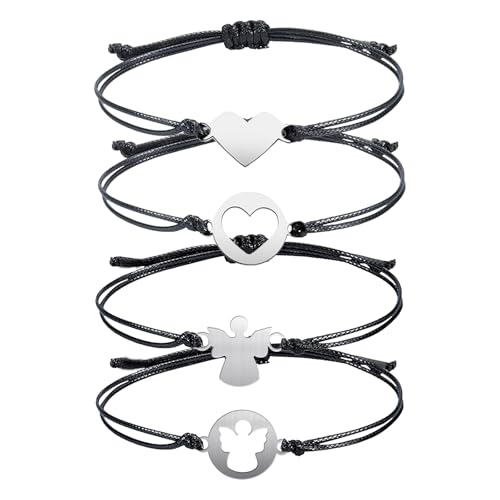 GAROMIA 4 Stück Schulkind Armband Geschenk Einschulung Armband Mädchen Jungen Erster Schultag Einschulungsgeschenk Schultüte Füllung Schulanfang Glücksbringer Schmuck Grußkarte ﻿ von GAROMIA