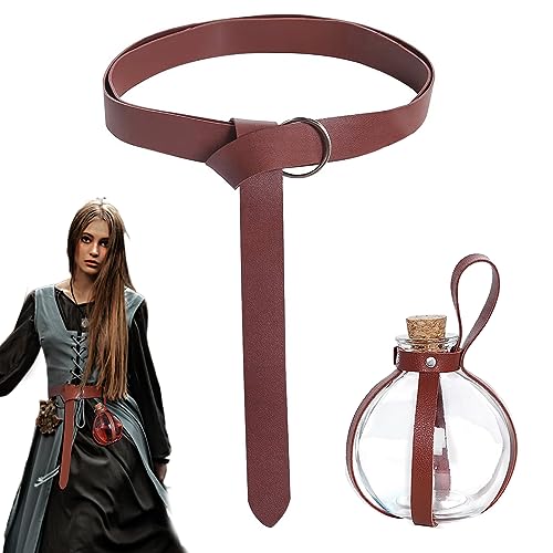 GAROMIA Mittelalter Gürtel Hexen Zubehör Nekromanten Anzug Mittelalter Kleidung Mittelalter GüRtel Mittelalter Kleidung GüRtelschlaufe GüRtelschlaufe für Cosplay Zauberer Hexe Kostüm Zubehör Cosplay von GAROMIA