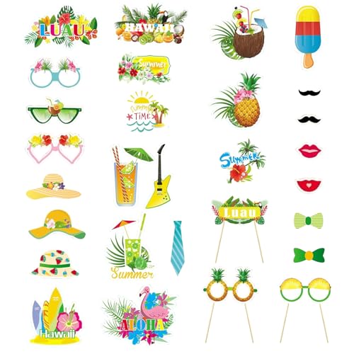 GAROMIA Hawaii Fotorequisiten Sommer Photo 39 Stück Hawaiian Aufkleber Spaß Fotografie Requisiten Leuchtende Hawaii Kinder Hawaiian fotobox requisiten für Party Strand Thema Dekoration GAROMIA Hawaii Fotorequisiten Sommer Photo 39 Stück Hawaiian Aufkleber Spaß Fotografie Requisiten Leuchtende Hawaii Kinder Hawaiian fotobox requisiten für Party Strand Thema Dekoration von GAROMIA