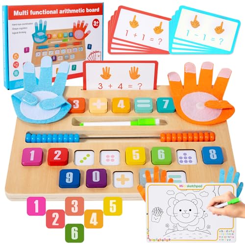 GAROMIA Spielzeug ab 3 4 5 Jahre Montessori Holz Mathe Lernspielzeug Spielzeug Holzspielzeug Pädagogisch Fingerzählmathe Geschenke Jungen Mädchen Zahlenspielzeug Lernen Rechenhilfe (Lernspielzeug) GAROMIA Spielzeug ab 3 4 5 Jahre Montessori Holz Mathe Lernspielzeug Spielzeug Holzspielzeug Pädagogisch Fingerzählmathe Geschenke Jungen Mädchen Zahlenspielzeug Lernen Rechenhilfe (Lernspielzeug) von GAROMIA