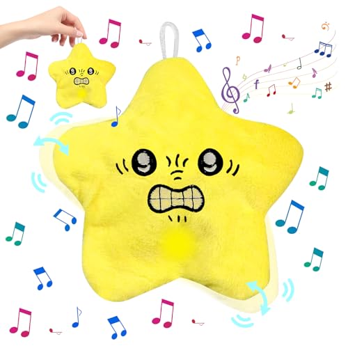 GAROMIA Angry Star Toy Angry Star Plush Moving Wütender Plüsch Star Plüsch Keychain Angry Star Plushies Spielzeug Stern Plüschtier für Kinder Geschenke Rucksack von GAROMIA